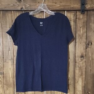 GAP Women's Dark Blue Short Sleeve Tee